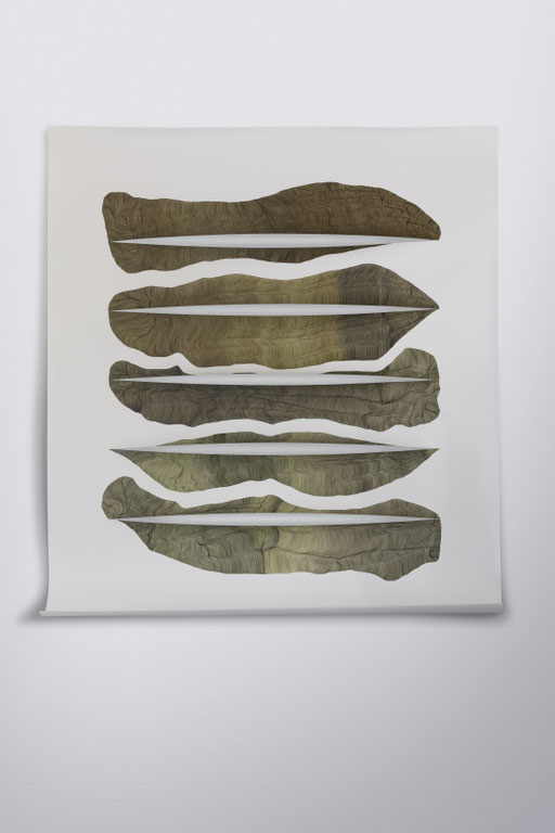 whisper, 2022, ink on paper, 175 x 150 cm, Foto: Julius Erler