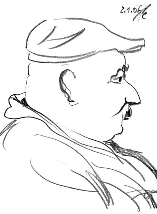 Mann mit Mütze