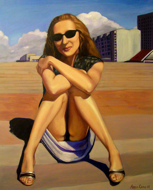 Eva in the City 6, 2008, 90/110 cm, oil on canvas (private collection)