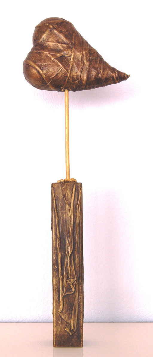 "In Liebe", Holzsockel, Styroporherz, Dekorationshärter, ca. 50 cm hoch