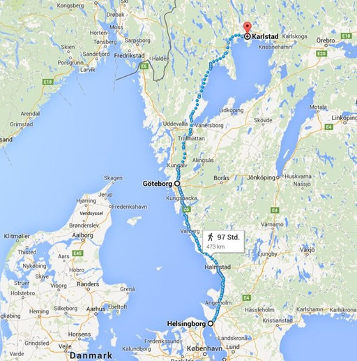 Helsingborg Karlstad 473 km