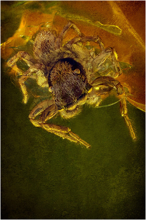 153. Salticidae, Springspinne, Dominican Amber
