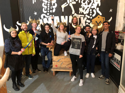 Axe throwing competition / Honours farewell 2019