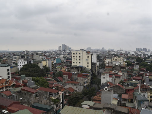 Stadsgezicht van de hoofdstad van Vietnam, Hanoi een stad met 7,7 miljoen inwoners 
