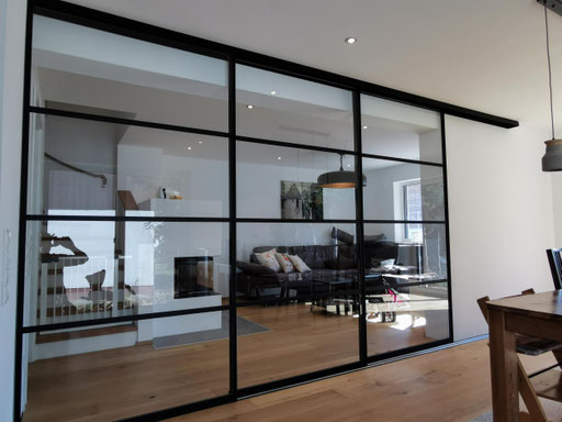3-tlg Loft-Style Schiebetüre - © Glaserei Allgäuer