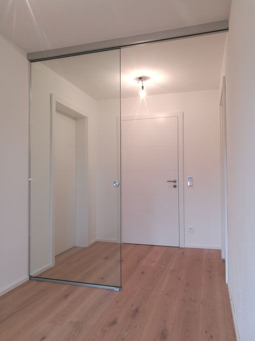 Glasschiebetüre - 1-flg mit Festteil - © Glaserei Allgäuer