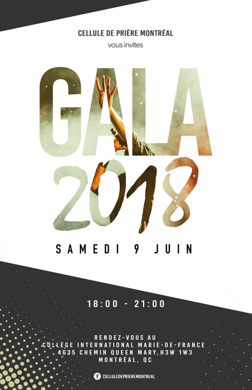 affiche - Gala Cellule de prière Montréal