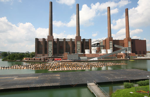 Aufbau Wassershow im Hafenbecken - Juli 2012
