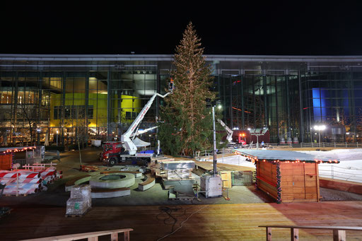 Aufbau Winterevent in der Autostadt - November 2016