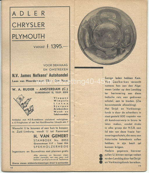 NSB Brochure 4e Landdag 5 Oktober 1935.