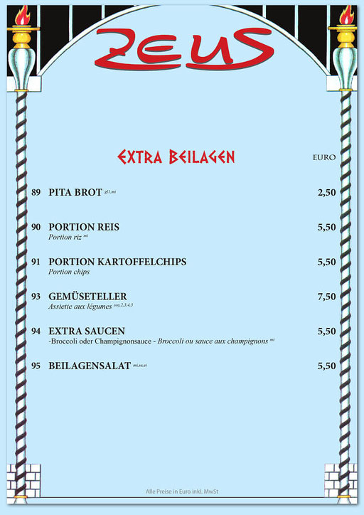 Extra Beilagen