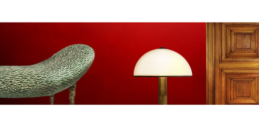 Maison Charles "Animal" Daybed 2000s / Gabriella Crespi "Fungo" Lamp 1973. PN.Modern