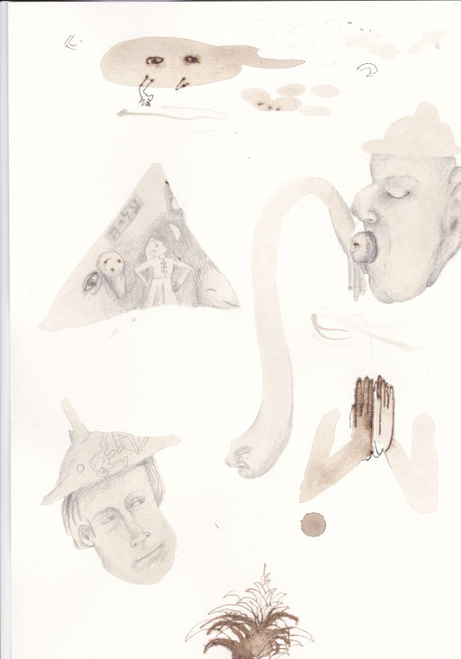 Rise, 2024 Wasserfarbe und Bleistift auf Papier, 29 x 20 cm