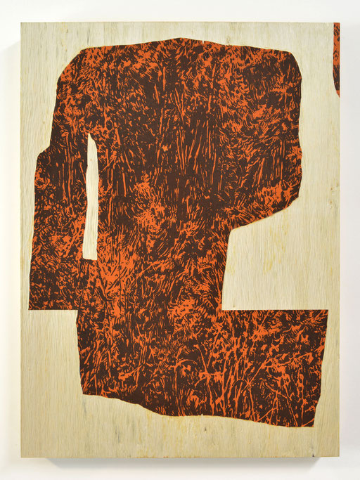 BALISE _ Sérigraphie et gravure sur bois (peuplier) _ 36x42cm