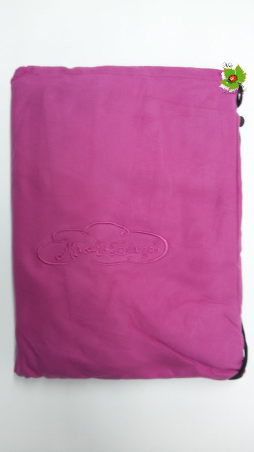 Telo mare Coprilettino con tasche laterali in microfibra. 70x190 cm. Col.Fucsia. Art N239