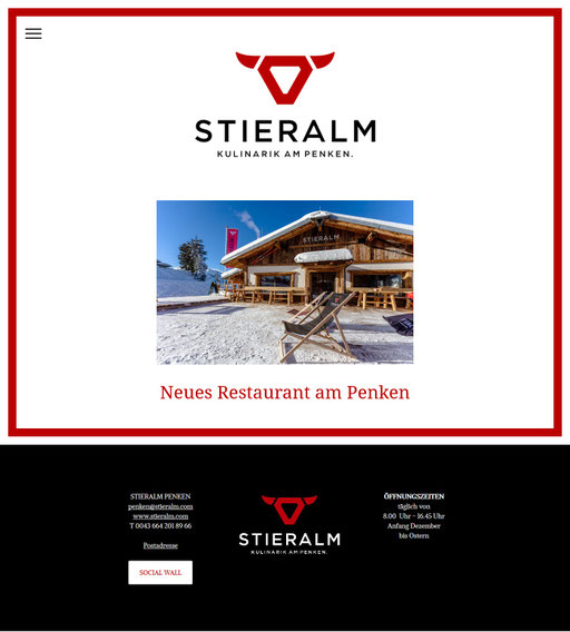 Design Startseite Restaurant Stieralm am Penken