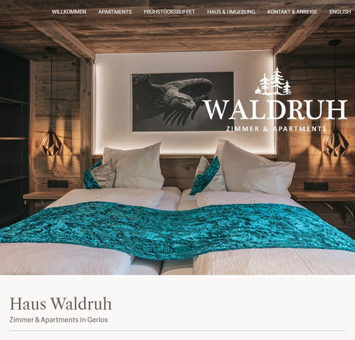 Design Startseite Apartments Waldruh Gerlos