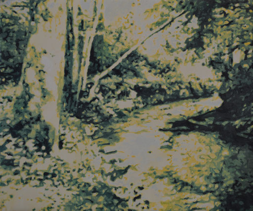 Bord de l'orbize 2, 2025, huile sur toile, 85 cm x 102 cm