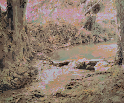 Bord de l'orbize 4, 2025, huile sur toile, 85 cm x 102 cm