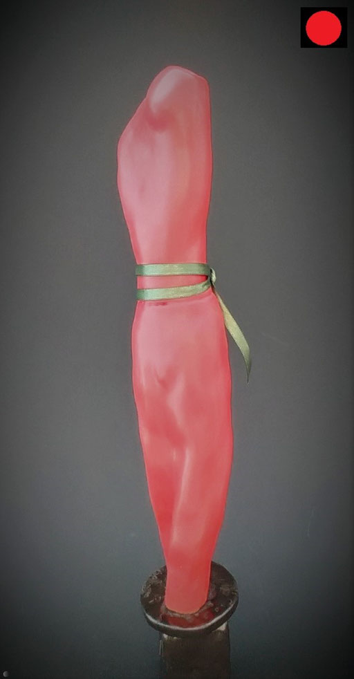"Torso ROT" Keramik aus weißem Ton rot glasiert,  15cm hoch