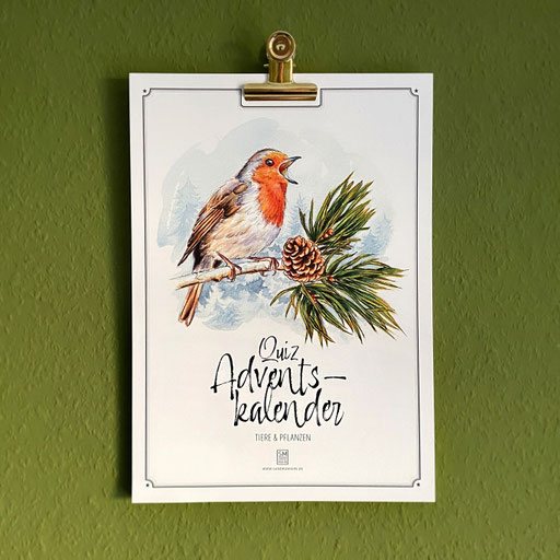 perpetual watercolor watercolour painting art Quiz Advent calendar | Ewiger Aquarell Kunst Kunstkalender Kalender Adventskalender | Sandra Mahn