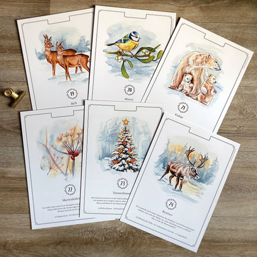 perpetual watercolor watercolour painting art Quiz Advent calendar | Ewiger Aquarell Kunst Kunstkalender Kalender Adventskalender | Sandra Mahn