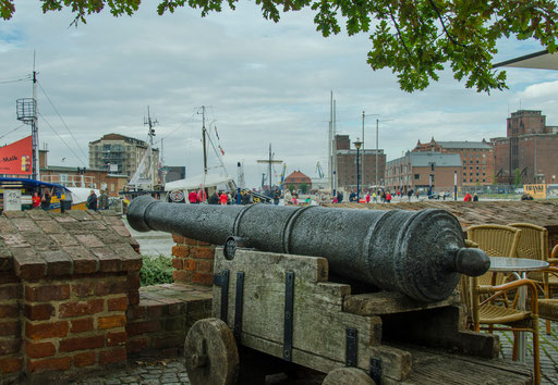 Alte Kanone der früheren Stadtbefestigung