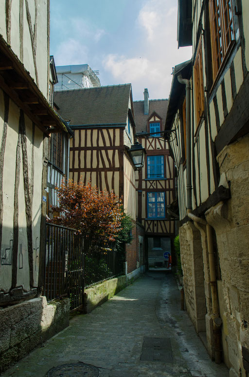 Rouen; Die Altstadt mit ihren engen Gassen