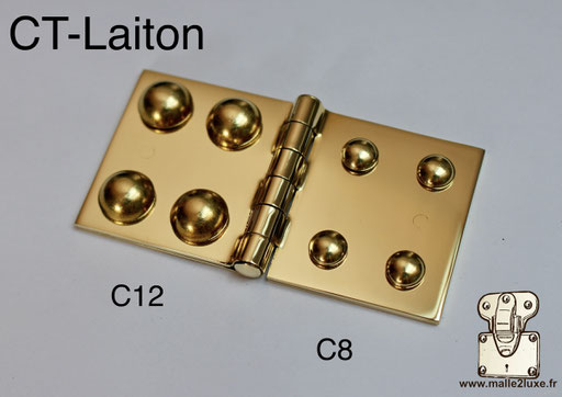 Solid brass trunk hinge 41 x 78 trunk lid