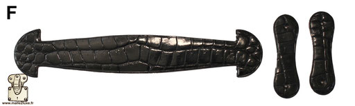 Poignée cuir intérieur de malle, couleur : Crocodile véritable (D) Edition limitée