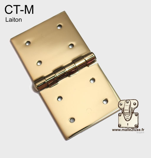 Charnière CT-M en laiton massif pour malle, création Malle2luxe.