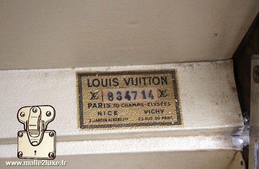 Étiquette intérieure rare – pièce de collection Louis Vuitton 1948