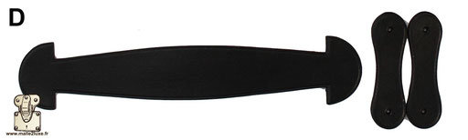Poignée cuir intérieur de malle, couleur : Noir (D)