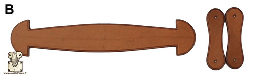 Poignée cuir intérieur de malle, couleur : Marron clair (B)