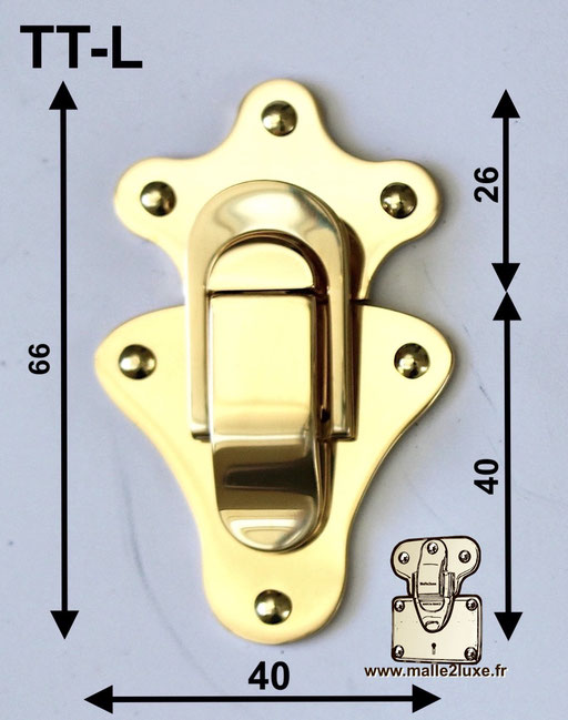 Solid brass clasp for TT-L 66 x 40 Ultra high-end luxury trunk