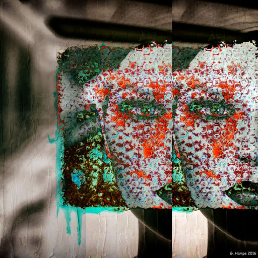 The woman with red tears