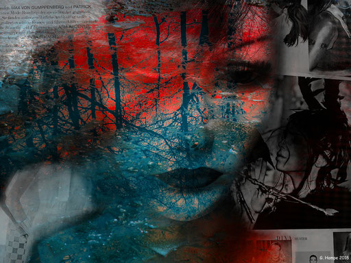 Trees inside the woman