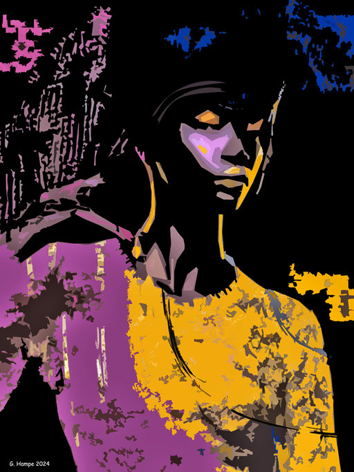 Abstract pop art woman