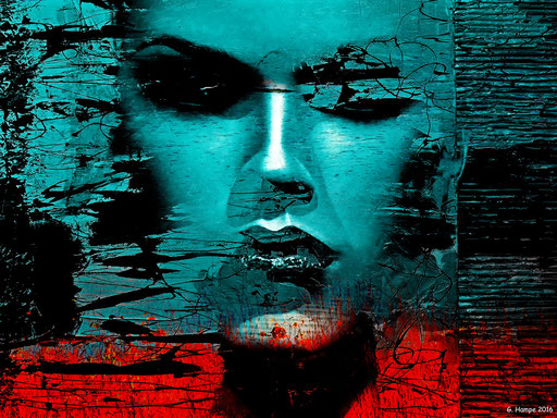 Woman in blue