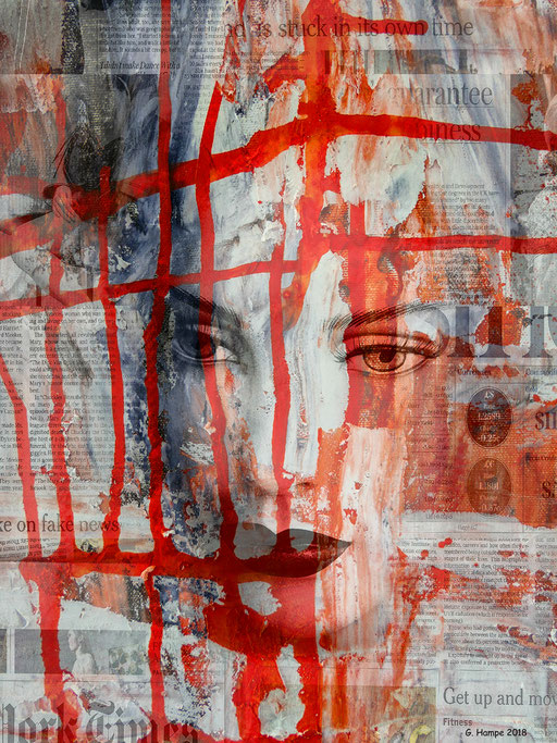 The white face behind the red stripes