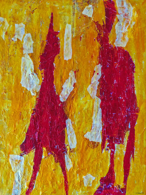 The red meeting / 60x80