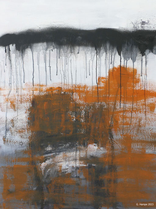 Black clouds / spray and acrylic