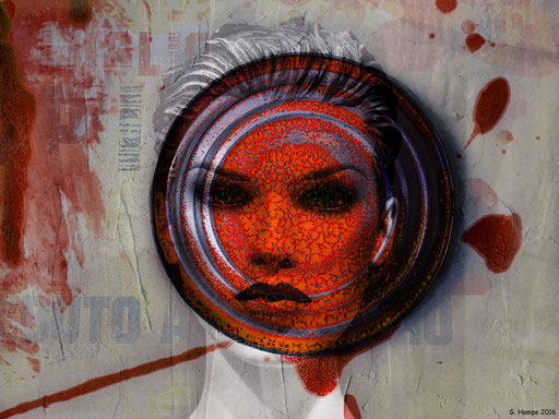 The face with the metal sheet