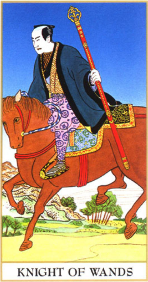 Cavalier de Bâtons - Tarot Ukiyoe