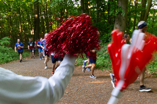 Darmstädter Lauf-Treff Streckenposten beim Merck-Firmenlauf, Foto: Christa Daum