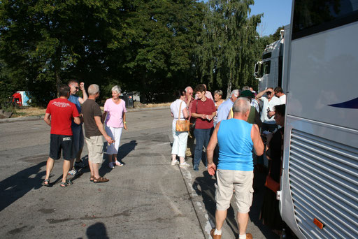 Alles wieder verstauen im Bus