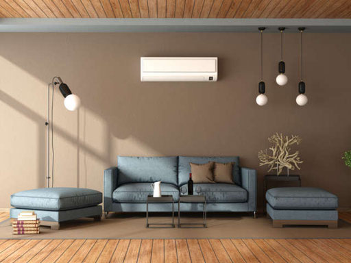 Klimaanlage über der Couche