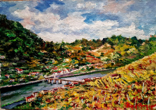 Rincón en Ribeira Sacra-Lugo, Oleo sobre lienzo-tablilla.35x24 PVP:120-E