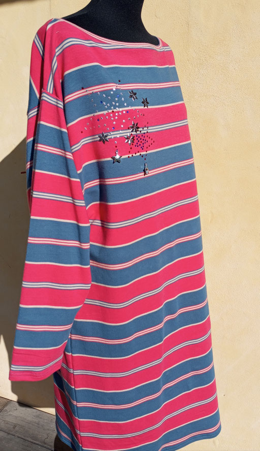 Robe logue en coton et strasses
