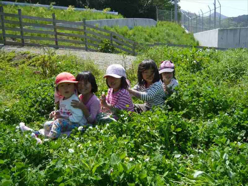 しんぐう里山ようちえんは、糟屋郡新宮町立花口の自然と田畑に囲まれた場所にあります。JR千早駅や新宮中央駅から車で20～30分圏内です。